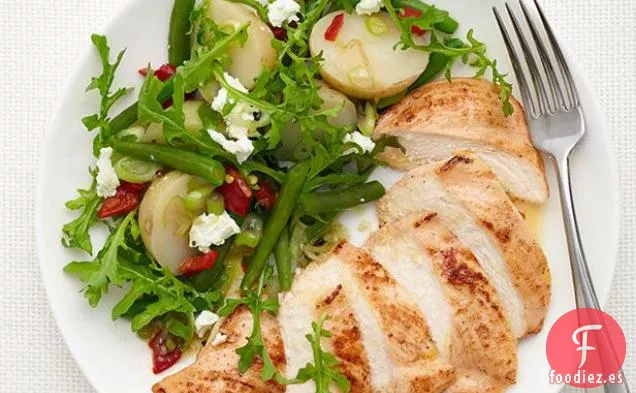 Pollo con Ensalada de Patata Caliente