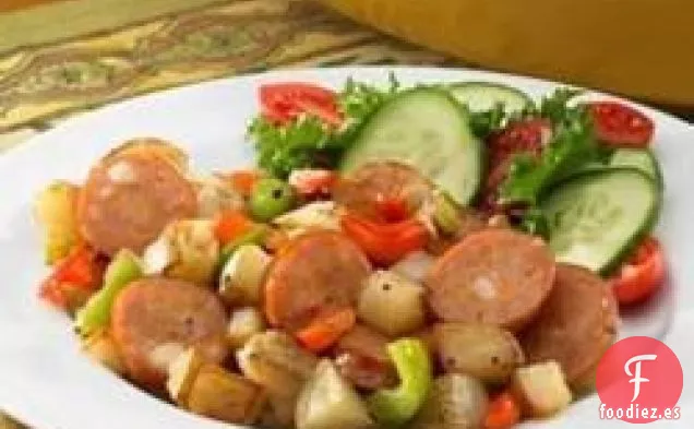 Johnsonville ® Chipotle y Queso Monterey Jack, Salchicha de Pollo, Patata, Hachís