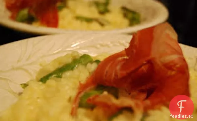 Risotto de Espárragos Dorados con Mantequilla a la Hora de la Siesta