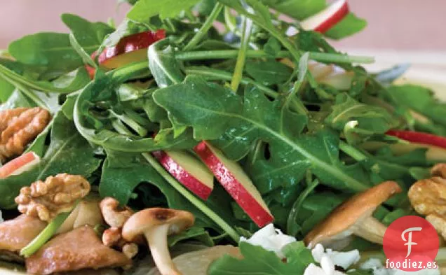 Ensalada de Champiñones, Manzana y Queso de Cabra