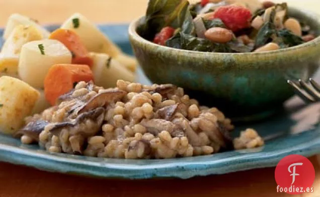 Risotto de Cebada y Setas Silvestres con Salvia