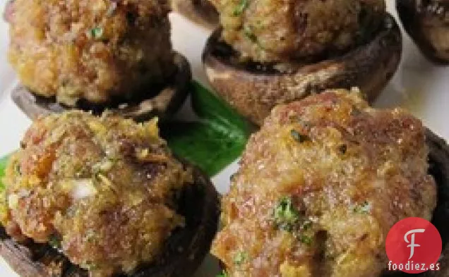 Setas Rellenas de Salchicha Fácil