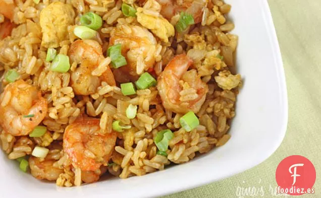 Arroz Frito con Camarones Picantes