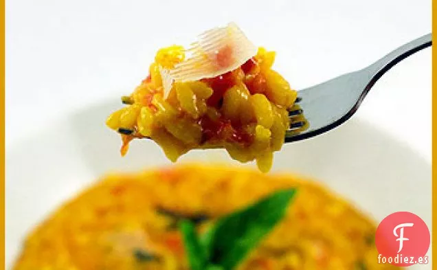 Risotto De Tomate Con Azafrán