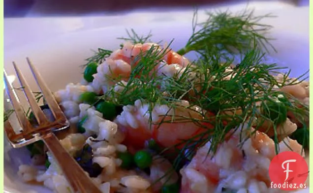 Risotto de Primavera de Camarones