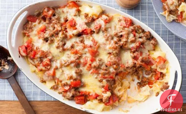 Cazuela de Carne de res y Queso Cheddar