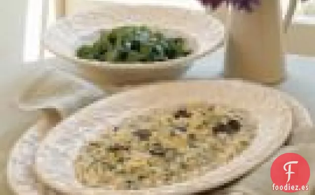 Risotto De Cebollino Con Aceite De Trufa