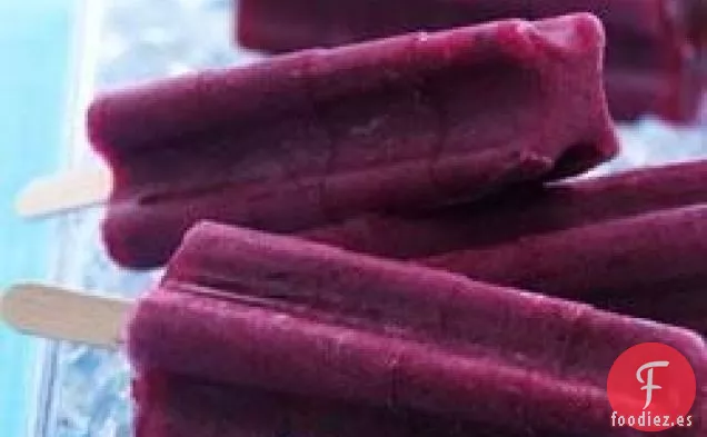 Paletas de Yogur de Arándanos Congelados