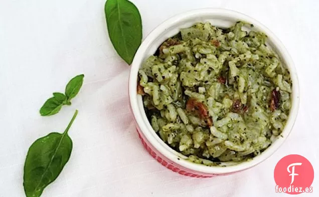Risotto de Pesto de Tocino