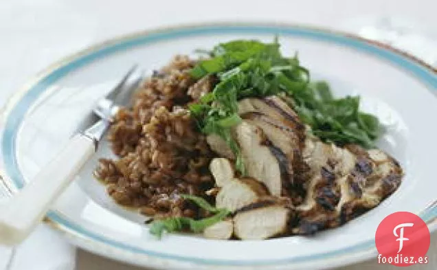 Risotto Borracho Con Pollo A La Parrilla