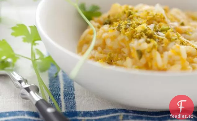 Risotto De Calabaza Con Pistachos Y Limón