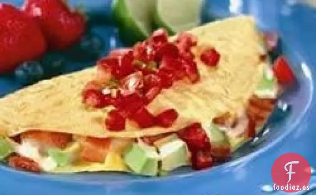 Tortilla de Tocino, Aguacate y Queso