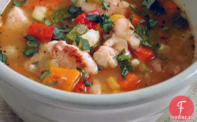 Guiso de Pollo con Pimientos Dulces