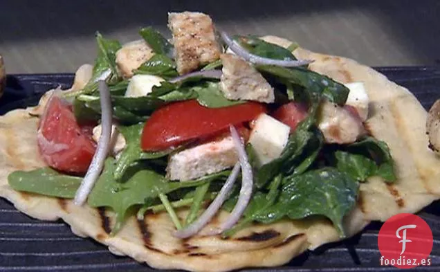 Piadina con Pollo a la Parrilla y Ensalada de Espinacas