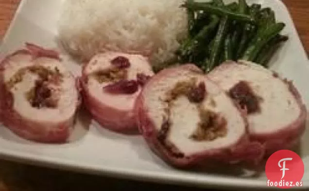 Pechugas De Pollo Rellenas Envueltas En Jamón Serrano