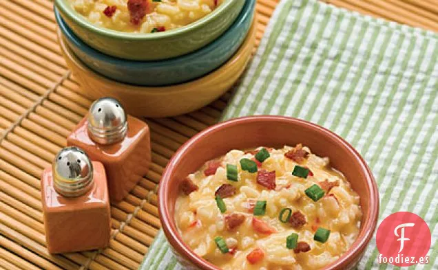 Risotto con queso y Tocino