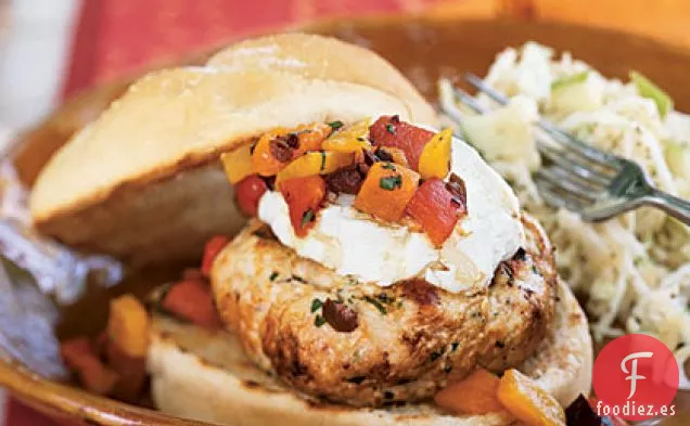 Hamburguesas de Pavo con Queso de Cabra