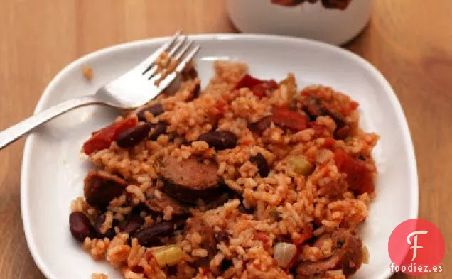 Arroz Rojo Con Chorizo Habanero Y Frijoles Rojos