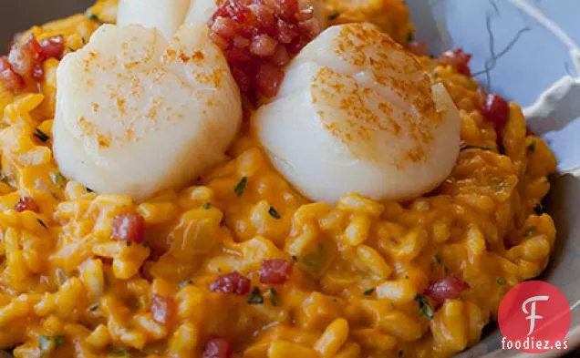 Risotto de calabaza con Vieiras