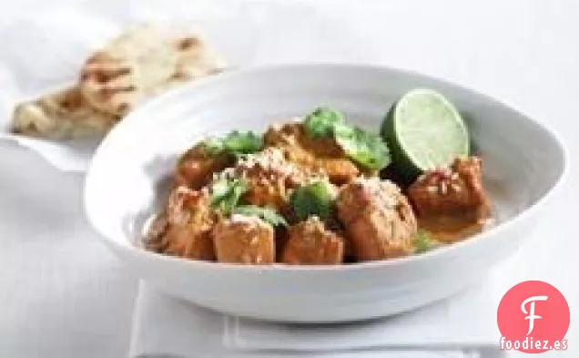Pollo al Curry Rápido con Pimientos Dulces