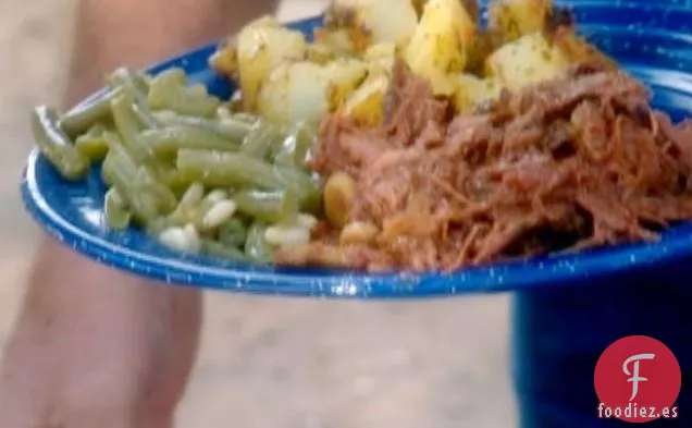 Sándwich de Ternera A la Barbacoa de Cara Abierta