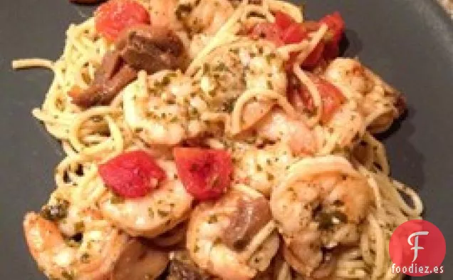 Pasta de Camarones Al Ajo
