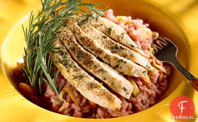 Risotto De Pinot Noir Con Pollo Al Romero