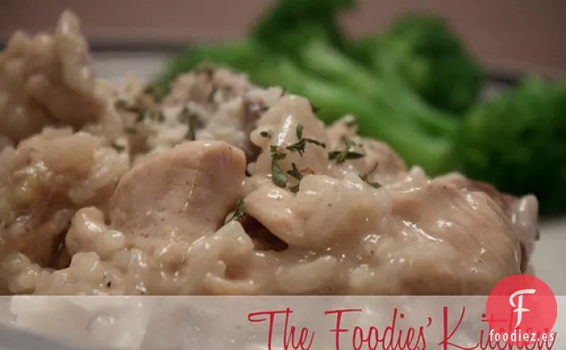 Risotto de Pollo y Champiñones