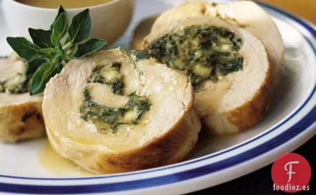 Pechuga de Pavo con Relleno de Espinacas y Queso Feta