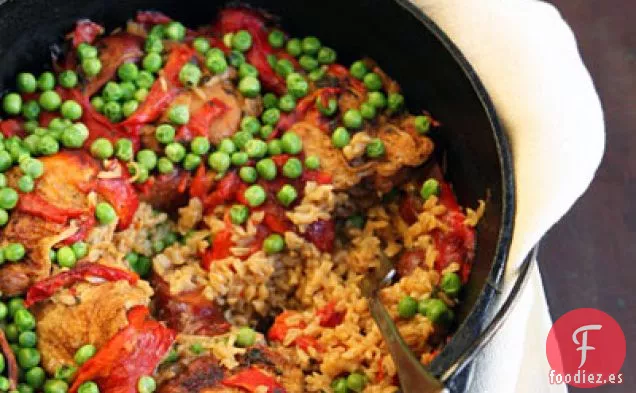 Pollo Y Arroz Integral Con Chorizo