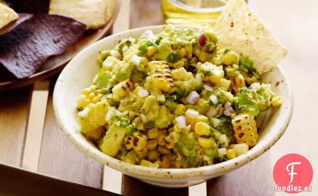 Guacamole de Maíz Carbonizado con Chips