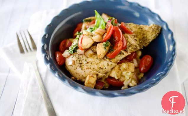 Risotto Al Horno Con Pollo Caprese