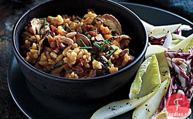 Risotto de Calabaza y Shiitake con Panceta y Piñones