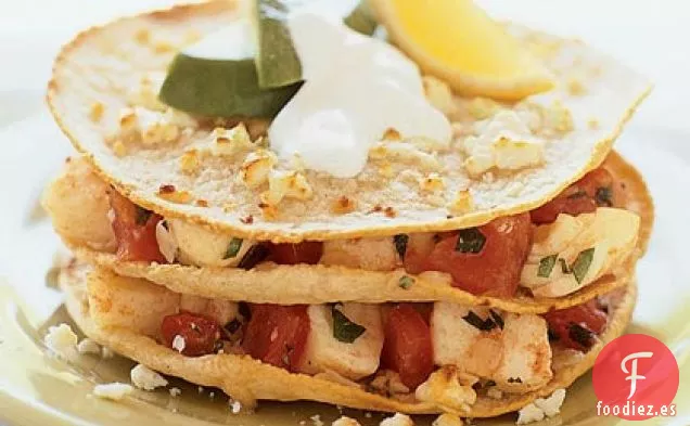 Pilas de Pescado con Crema Mexicana