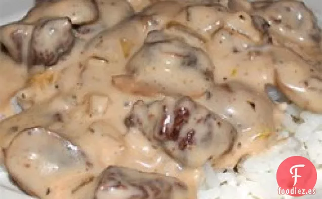 Stroganoff de Ternera con Vino Blanco