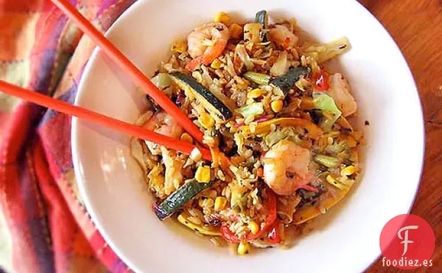 Arroz Frito con Camarones