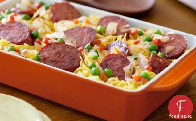 Pilaf de Arroz con Cazuela de Chorizo