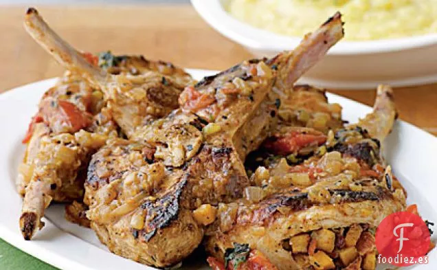 Chuletas de Cerdo Rellenas con Sémola Cremosa