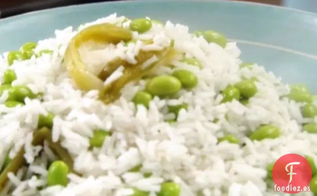 Arroz con Jengibre y Edamame