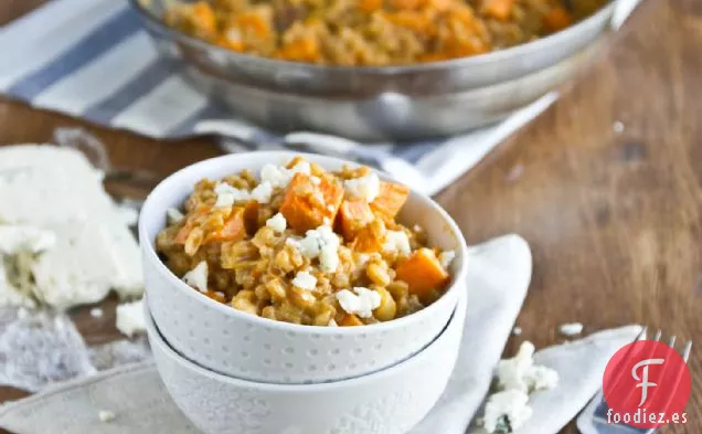Risotto De Farro De Batata Y Gorgonzola