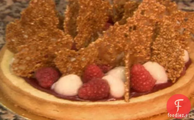 Tarta de Lichi, Frambuesa y Turrón Tarta de Lichi, Frambuesa y Turrón