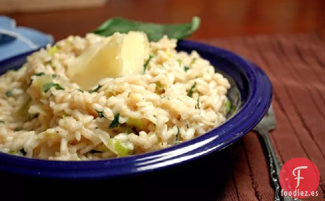 Risotto De Cebolla, Puerro Y Parm