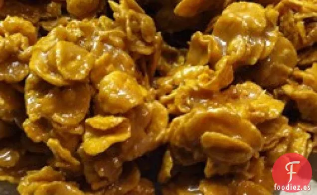 Galletas de Mantequilla De Maní en Copos de Maíz de Grama