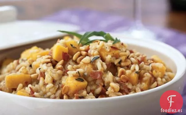Risotto con Calabaza, Panceta y Queso Jack