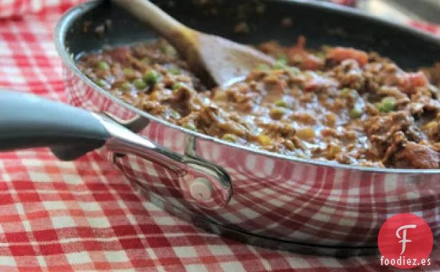 Carne Picada y Guisantes al Curry