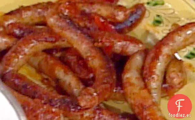 Salchicha Casera con Pimientos Dulces - - - Salsicce Fresche con Peperoni