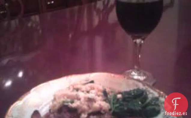 Risotto De Almendras Y Chuletas De Cerdo Sencillas