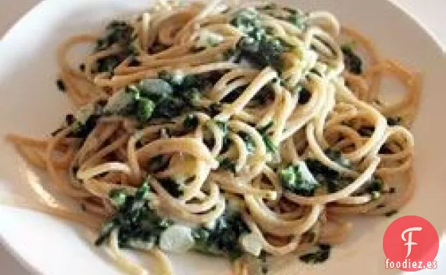 Pasta Con Salsa De Espinacas
