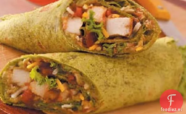 Wraps de Pollo con Guacamole para Dos