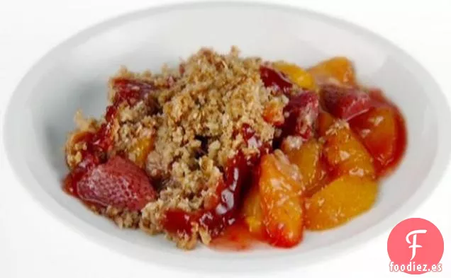 Crumble de Melocotón y Fresa